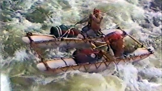 Водный поход, Зун-Мурин, часть 3, август 2000 год, Ошвинцев. Сложный участок. Пойман огромный ленок!