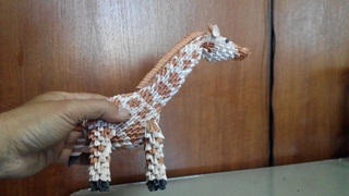 Paper craft 3d origami Giraffe easy tutorial part 1