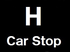 Platform Stop Marker H Car Post
