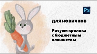 Рисуем кролика в Photoshop при помощи графического планшета. С нуля.