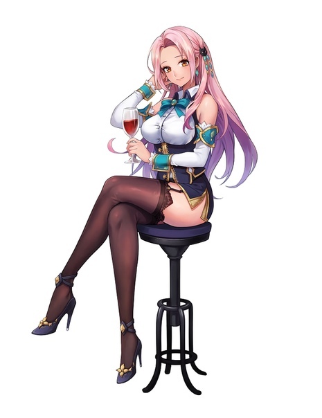 Anime girl in chair