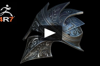 ZBrush 4r7 (zmodeler) 3d modeling Helmet