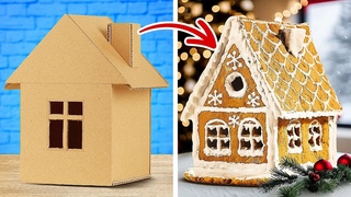СДЕЛАЙ САМ ПРЯНИЧНЫЙ ДОМИК! КРУТОЕ ПРОСТОЕ ПОДЕЛКА ИЗ КАРТОНА, которое нужно попробовать