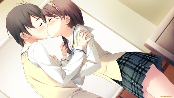 Anime woman couple panties