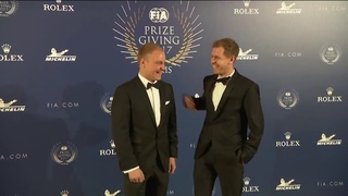 Vettel with Bottas during the FIA Prize-Giving in Paris
