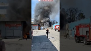 В Тольятти очевидцы запечатлели крупный пожар