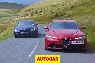 Alfa Romeo Giulia Quadrifoglio vs 2018 BMW M3 Competition Pack | Super saloon review | Autocar