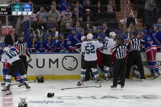 Andrew Desjardins vs Tanner Glass Oct 19, 2014